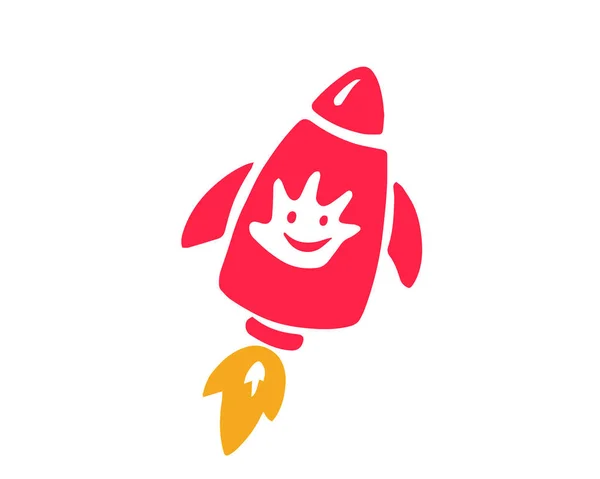 Logo Educación Infantil Moderna Excel Rocket Science Kids Education Symbol — Vector de stock