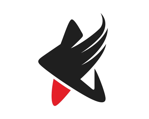 Moderní Hvězda Křídlo Logo — Stockový vektor