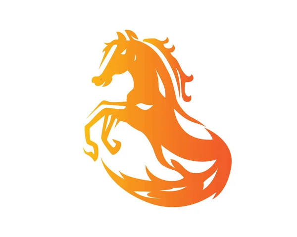 Logo Cheval Flamboyant Passionné Moderne — Image vectorielle