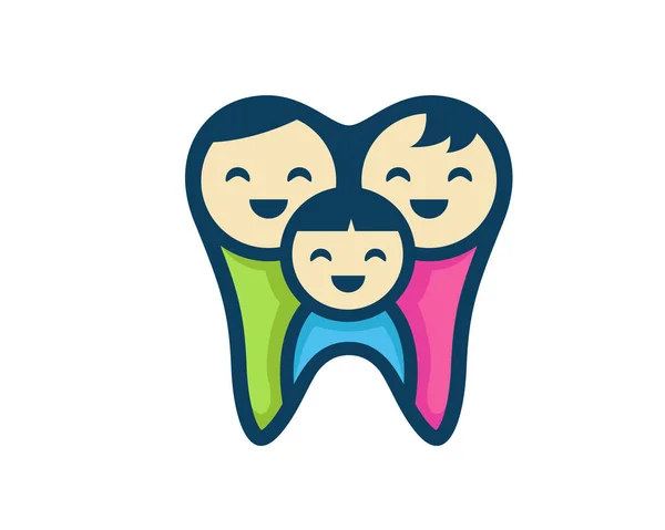 Logo Moderno Clínica Dental Familiar Amigable — Archivo Imágenes Vectoriales