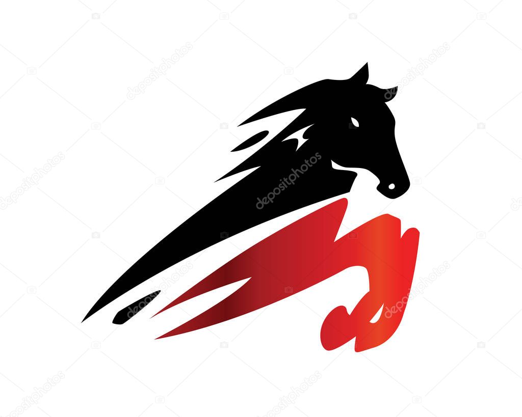 Modern Passionate Race Horse Logo