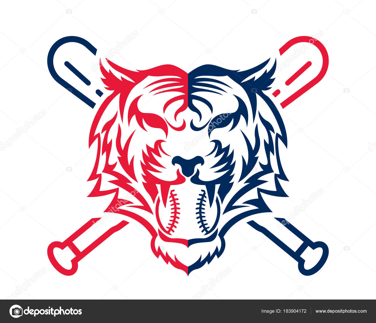 Logotipo Tiger Deporte Logotipo Ilustración Deporte Animal