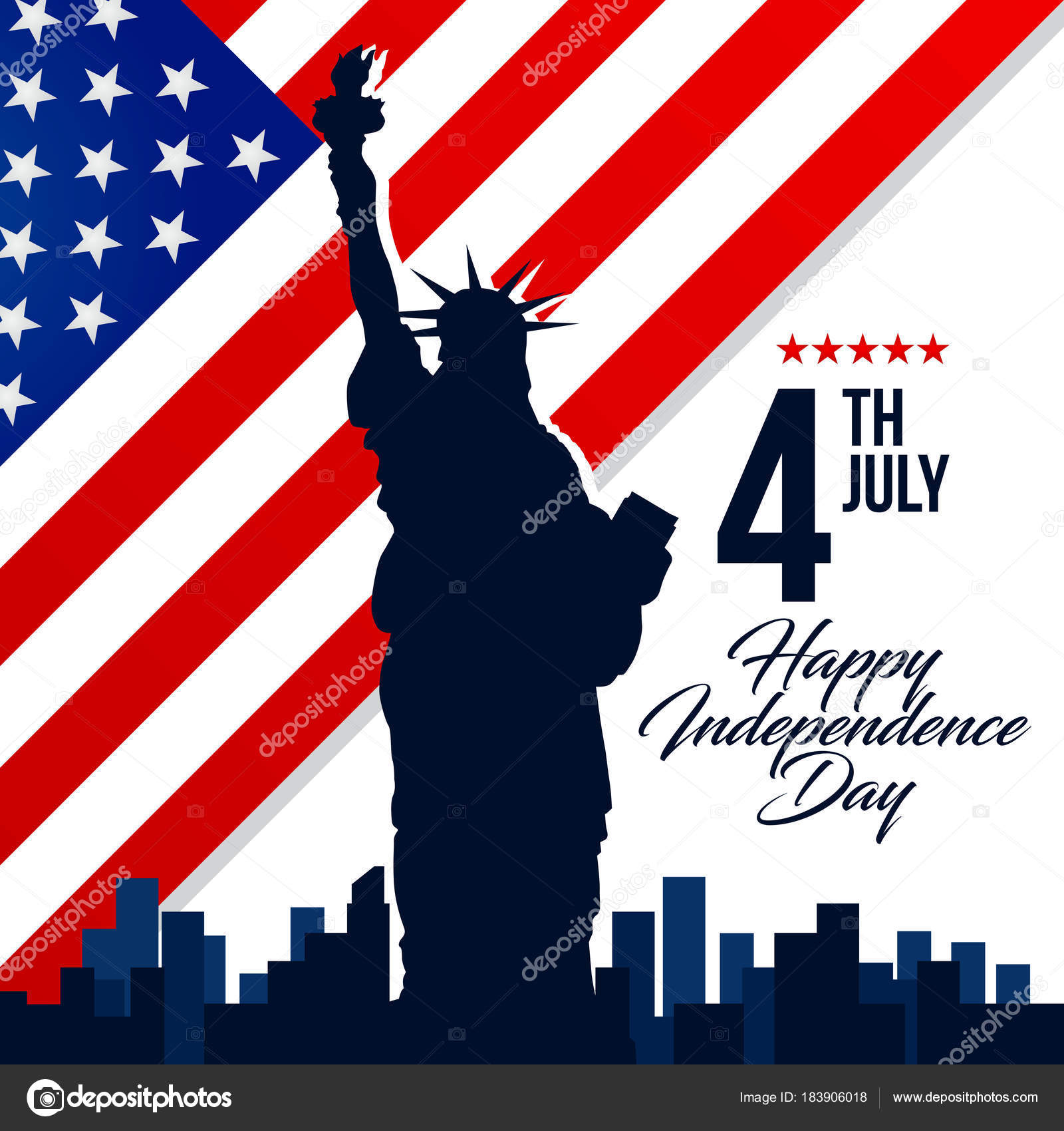 Modern Patriotic 4Th July United States America Independence Day