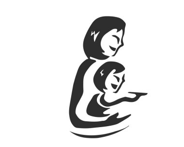 Anne ve çocuk topluluk Logo ebeveynlik