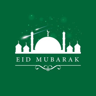 Modern İslam Eid Mubarak kartı illüstrasyon