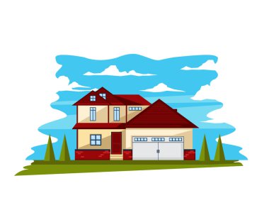Modern kentsel ev illüstrasyon Logo