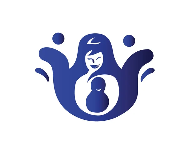 Matki Dzieci Dla Rodziców Logo Wspólnoty — Wektor stockowy
