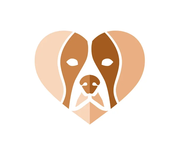 Moderne Huisdier Logo Love Dog Organisatie — Stockvector