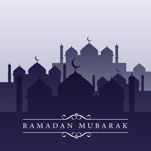 Moderna Islamiska Eid Mubarak Kort Illustration — Stock vektor