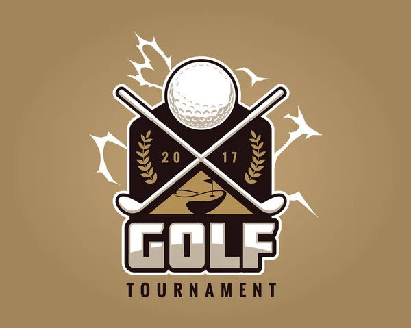 Moderne Golf Badge Logo Afbeelding — Stockvector