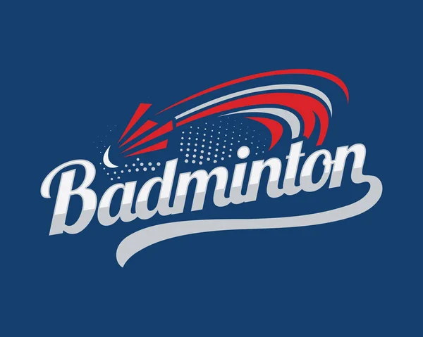 Nowoczesnym Sporcie Zawodowym Znaczek Logo Klubu Badmintona — Wektor stockowy