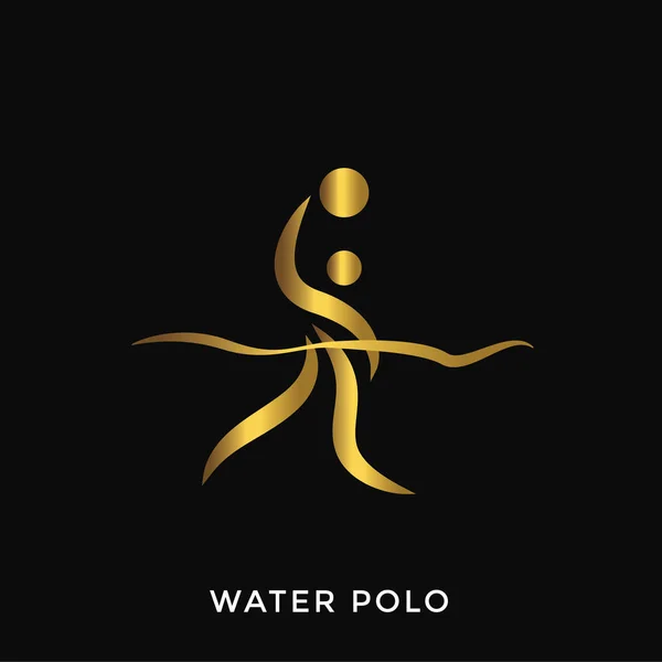 Logo Élégant Moderne Sports Été Water Polo — Image vectorielle