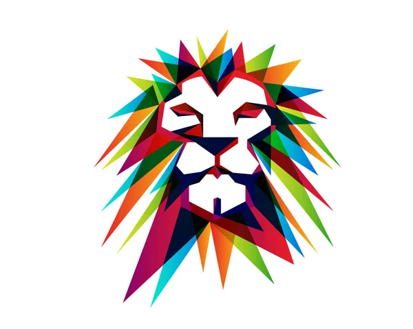 Modern Abstrakt Teknik Digital Lion Logotyp — Stock vektor