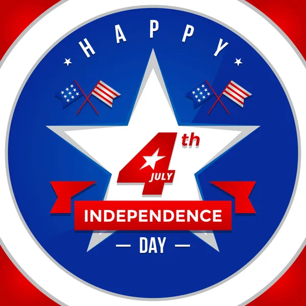 月アメリカ合衆国独立記念日のお祝いイラスト ソーシャル メディア その他お祝いの目的に適した近代的な愛国心が強い — ストックベクタ