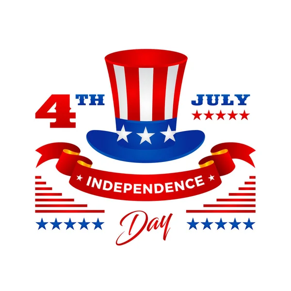 月アメリカ合衆国独立記念日のお祝いイラスト ソーシャル メディア その他お祝いの目的に適した近代的な愛国心が強い — ストックベクタ