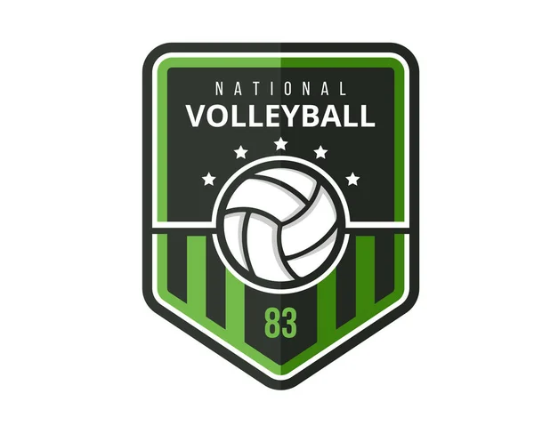 Logo Volleyball Moderne Emblème Volleyball Classique — Image vectorielle