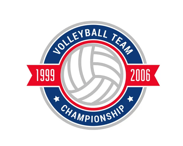 Logo Nowoczesny Siatkówka Siatkówka Mistrzostwa Odznaka — Wektor stockowy