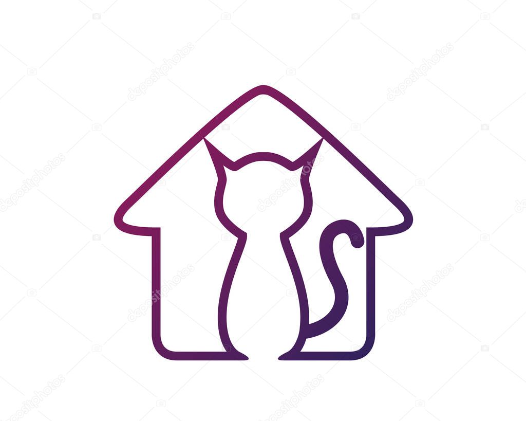 Modern Pet Logo - Cat House Cattery