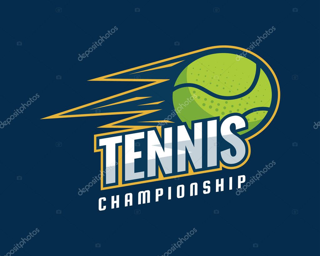 Modern Professional Isolated Sports Badge Logo - Tennis Championship