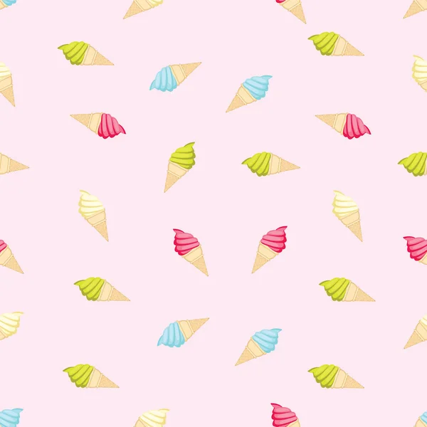 Seamless Repeatable Food And Beverages Pattern - Colorful Ice Cream