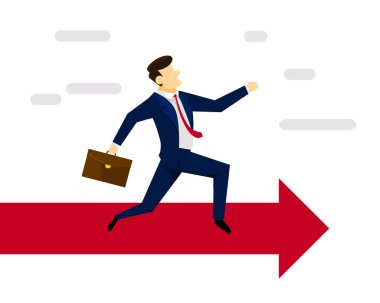 Modern yaratıcı iş stratejisi illüstrasyon kavramı - yolda olmak