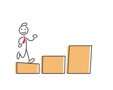 Yaratıcı iş strateji ipuçları çöp adam illüstrasyon kavramı - satış ve performans geliştirme