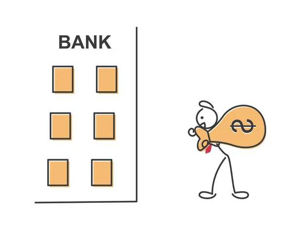 Dicas Estratégia Negócios Criativos Stickman Ilustração Conceito Pague Seu Empréstimo — Vetor de Stock