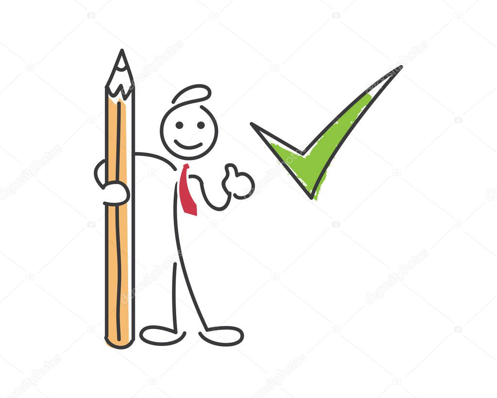 Creative Business Strategy Tips Stickman Illustration Concept - Review Your Plan Periodically