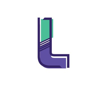 Modern L alfabe sembol teknoloji Logo, Infographics, baskı, dijital, Logo, simge, Apps, T-shirt ve diğer pazarlama malzeme amaç için uygun