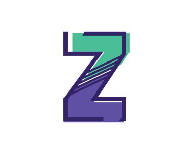 Modern Z alfabe sembol teknoloji Logo, Infographics, baskı, dijital, Logo, simge, Apps, T-shirt ve diğer pazarlama malzeme amaç için uygun