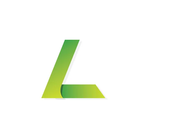 Symbole Alphabet Lettre Ruban Métallique Vert Moderne Adapté Technologie Industrie — Image vectorielle