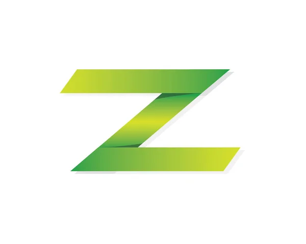 Modernes Grünes Metallband Buchstabenalphabet Symbol Geeignet Für Technologie Erneuerbare Energien — Stockvektor