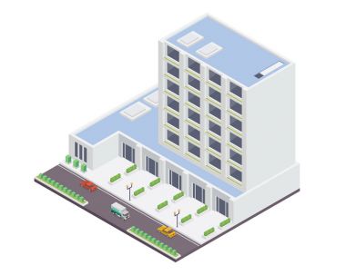 Modern ofis izometrik, diyagramları, Infographics, illüstrasyon ve diğer grafik için uygun varlıkları ile ilgili