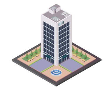 Modern ofis izometrik, diyagramları, Infographics, illüstrasyon ve diğer grafik için uygun varlıkları ile ilgili