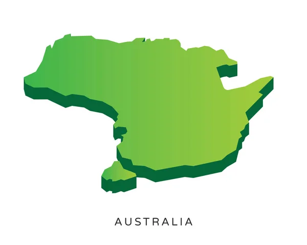 Detalle Moderno Mapa Isométrico Australia — Vector de stock