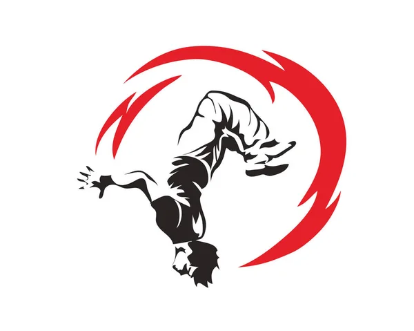 Tutkulu profesyonel Parkour atlet eylem sembol