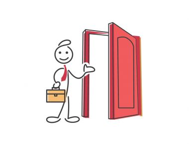 Yaratıcı iş strateji ipuçları çöp adam illüstrasyon kavramı - yeni bir fırsat cevapsız hiç