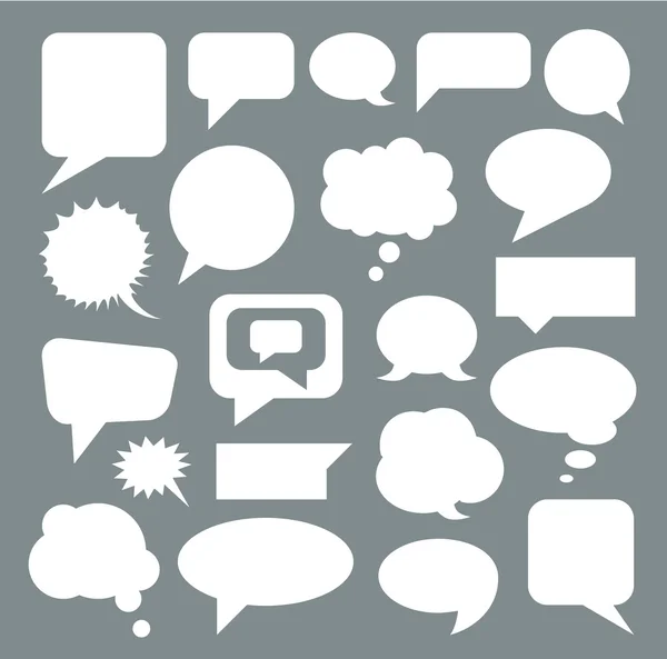 Konuşma balonu Icons set. Forum simgeler. Sohbet düşünme sembolü. Düz. Vektör.