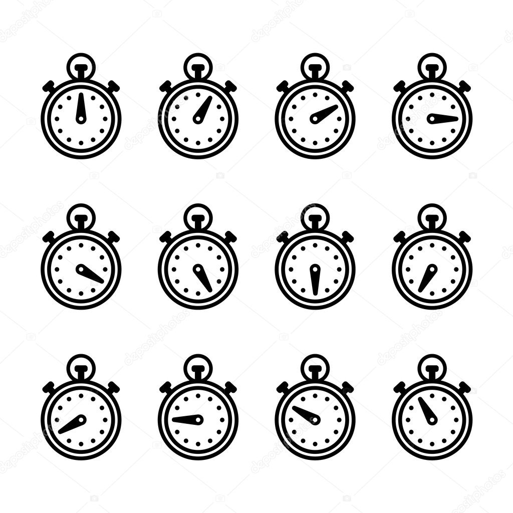 Set of timers. Vector