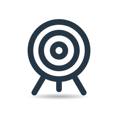 Hedef simgesi beyaz arka plan üzerinde. Vektör çizim.