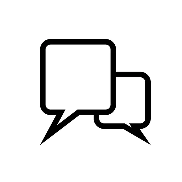 Dialoog, forum zeepbel eenvoudige pictogram op witte achtergrond. Vectorillustratie. — Stockvector