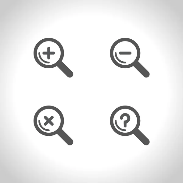 Magnifier glass sign icon. Zoom tool button. Navigation search symbol. Vector — Stock Vector