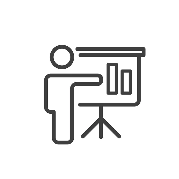 Opleiding, presentatie, onderwijs pictogram. Vector. — Stockvector