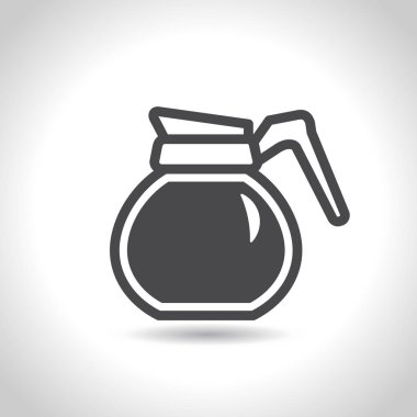 Kahve Pot simgesi. Vektör, düz stil tasarım