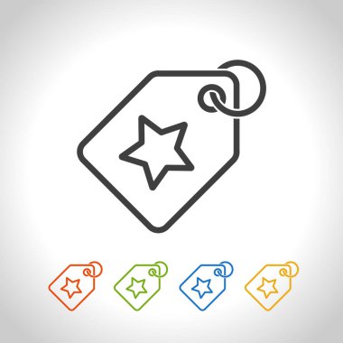 Fiyat etiketi simgesi. Vektör. E-ticareti kullanmak için.