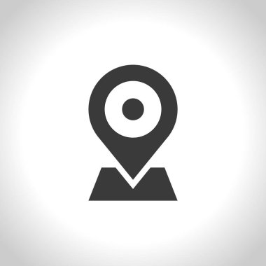 harita pin simgesi. coğrafi konum işareti. düz tasarım, vektör