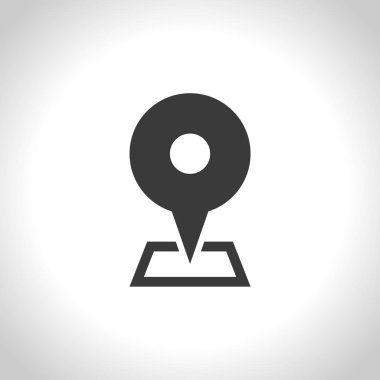 harita pin simgesi. coğrafi konum işareti. düz tasarım, vektör