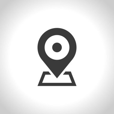 harita pin simgesi. coğrafi konum işareti. düz tasarım, vektör