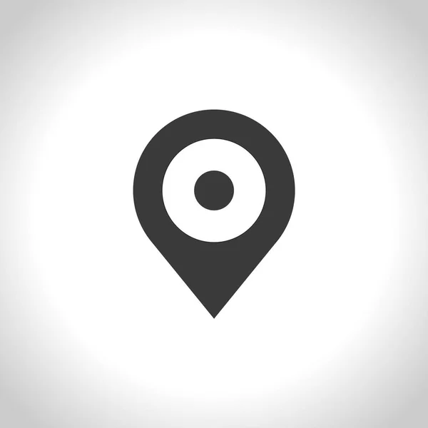 地図ピンアイコン 地理的位置標識 フラットデザイン ベクトル — ストックベクタ