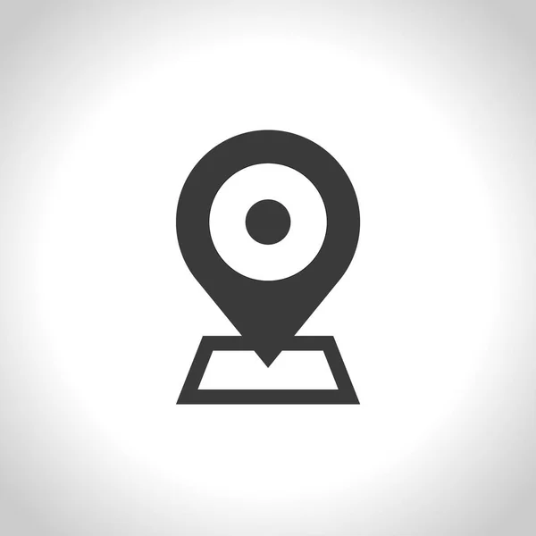 地図ピンアイコン 地理的位置標識 フラットデザイン ベクトル — ストックベクタ
